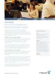 Case Study Palveluna toimiva tietoturva säästää RTA ... - F-Secure