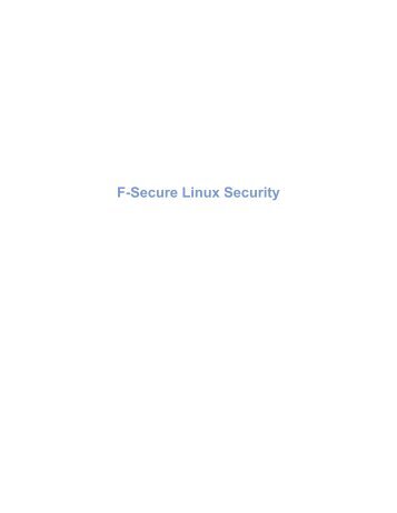 F-Secure Linux Security
