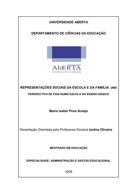 Maria Isabel Pires Araújo - Universidade Aberta