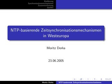 NTP-basierende Zeitsynchronisationsmechanismen in Westeuropa
