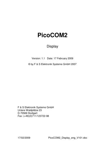 PicoCOM2 - F&S Elektronik Systeme GmbH.