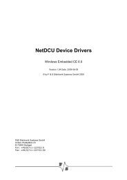 NetDCU Device Drivers - F&S Elektronik Systeme GmbH.