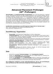 AP-Programm - Gymnasiums an der Schweizer Allee