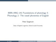 BBN–ANG–141 Foundations of phonology 5 Phonology 2 ... - SEAS