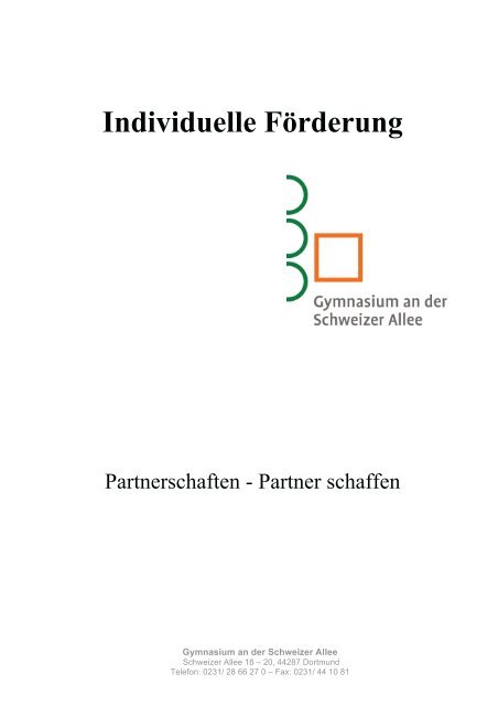 Individuelle FÃ¶rderung - Gymnasiums an der Schweizer Allee