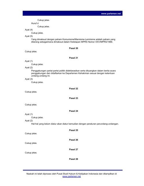 Naskah ini telah diproses oleh Pusat Studi Hukum ... - Parlemen