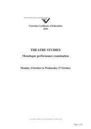 2010 Theatre Studies Monologue performance examination