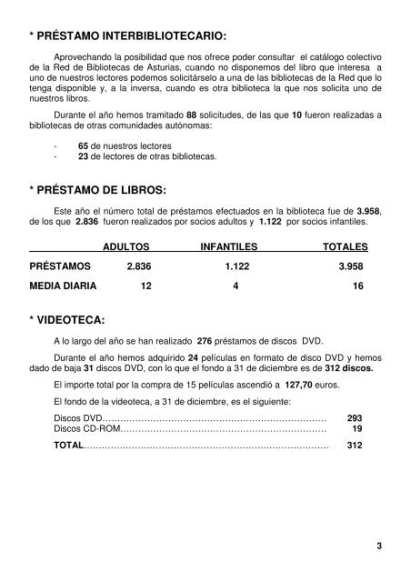 Informe del año 2012 - Bibliotecas Públicas