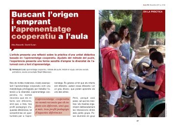 Buscant l'origen i emprant l'aprenentatge cooperatiu a l'aula