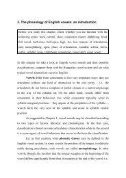 3. The phonology of English vowels: an introduction