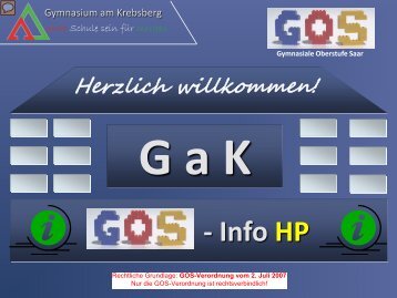 Informationen zur Gymnasialen Oberstufe Saar - GaK Gymnasium ...