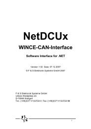 NetDCUx WINCE-CAN-Interface - F&S Elektronik Systeme GmbH.