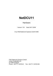 NetDCU11 - F&S Elektronik Systeme GmbH.
