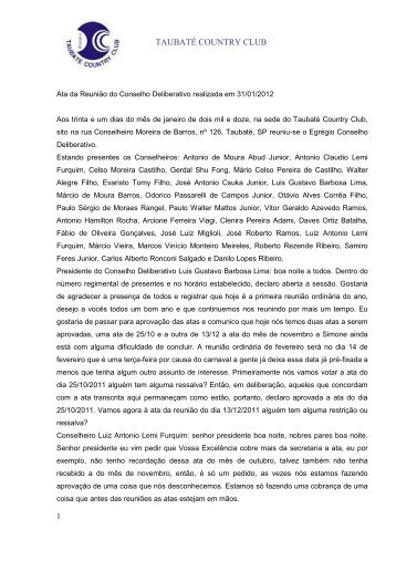 Ata da Reunião do Conselho Deliberativo realizada em 07/08/2007