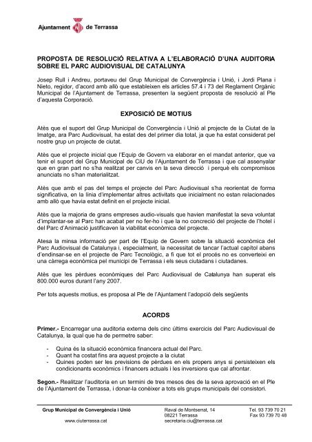 proposta de resolució relativa a l'elaboració d'una ... - Editor.cat