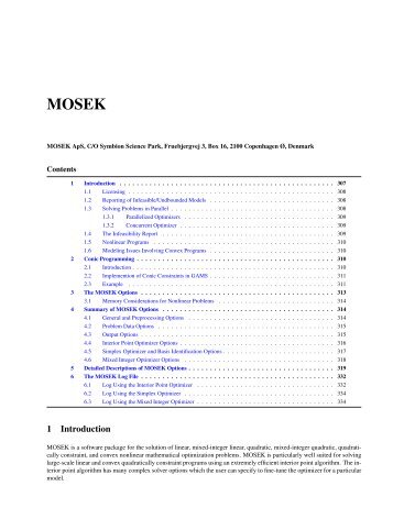 MOSEK - Gams