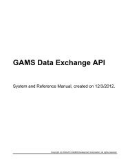 GAMS Data Exchange API