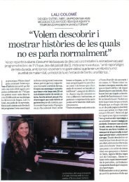 Entrevista a Lali Colomé, directora de l'Entre Línies.