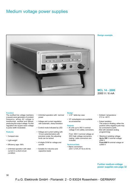 MCL and MCN - Fug Elektronik