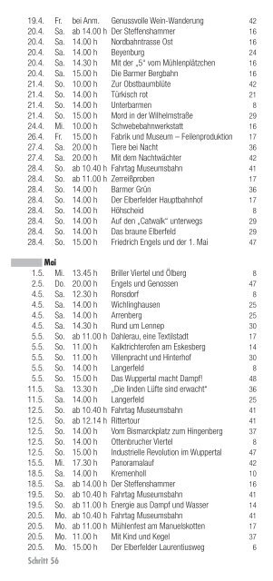 STADTHISTORISCHE WANDERUNGEN UND ... - Stadt Wuppertal