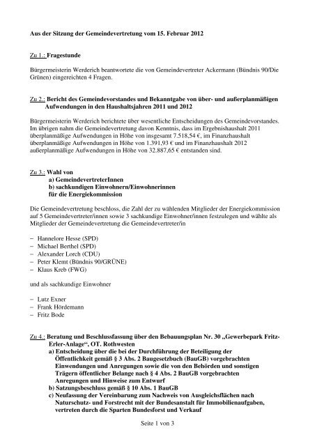 15.02.2012 (pdf) - Gemeinde Fuldatal