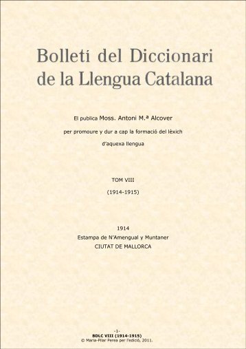 BDLC VIII - Institut d'Estudis Catalans