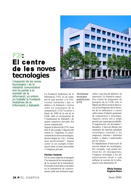 EL CAMPUS - Universitat Autònoma de Barcelona