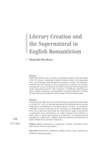 Literary Creation and the Supernatural in English ... - Dialnet