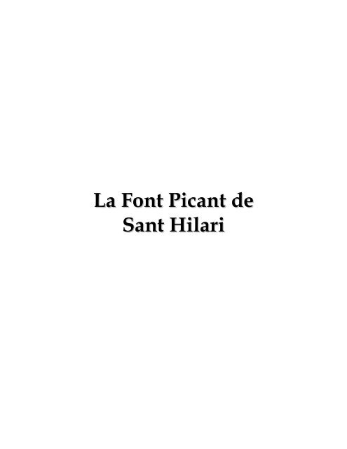 La Font Picant: Històries del balneari de Sant Hilari Sacalm - UdG