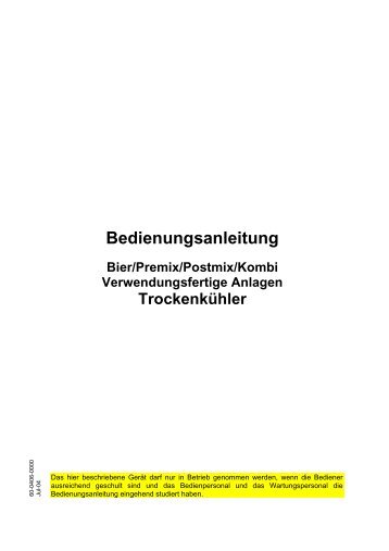 Bier | Premix | Postmix | Kombi - Verwendungsfertige Anlagen