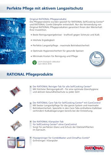 Bestellschein Rational Pflegeprodukte - Gastronomie Service ...