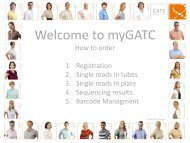 Welcome to myGATC - GATC Biotech AG