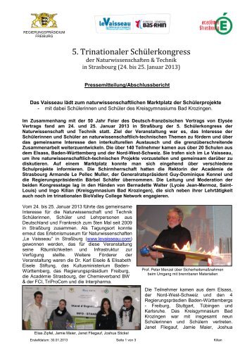 Trinationaler Kongress1213 - Kreisgymnasium Bad Krozingen