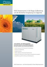 Technischer Prospekt Biogas - HAUG Kompressoren AG