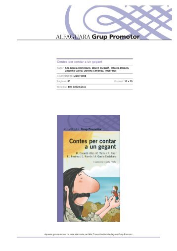 Guía d'activitats del llibre (PDF) - Alfaguara/Grup Promotor