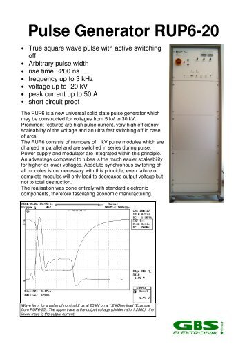 Pulse Generator RUP6-20 - GBS Elektronik GmbH