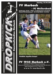 FV Marbach - FC Weilersbach - FV 1925 Marbach e.V.