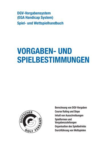 VORGABEN- UND SPIELBESTIMMUNGEN