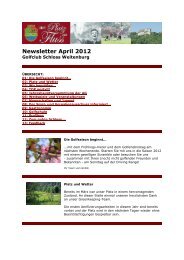 Newsletter April 2012 - Golfclub Schloss Weitenburg AG