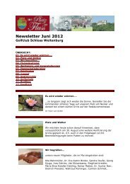 Newsletter Juni 2012 - Golfclub Schloss Weitenburg AG