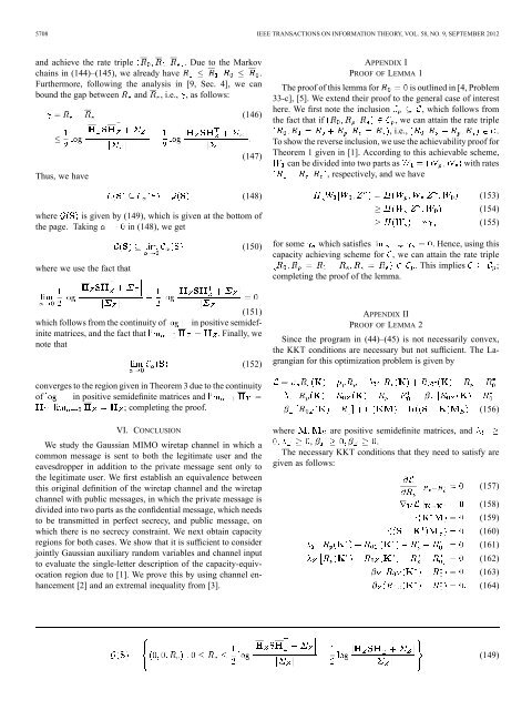 Capacity-Equivocation Region of the Gaussian MIMO Wiretap ...