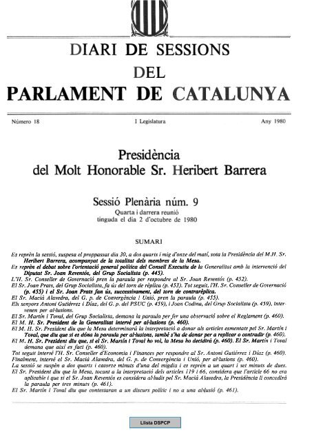 que - Parlament de Catalunya