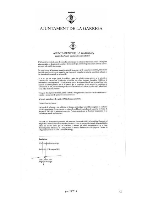 ACTA DE LA SESSIÓ ORDINÀRIA DEL PLE DE L'AJUNTAMENT ...