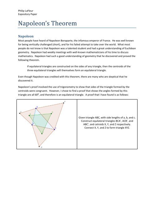 Napoleon's Theorem