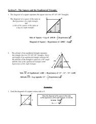 Section 9 - The Square and the Equilateral Triangle - Willets Geometry