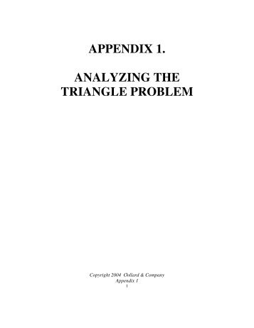 appendix 1. analyzing the triangle problem - Testing Education