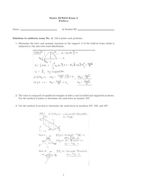 ECE 210 Solution to Exam No. 2