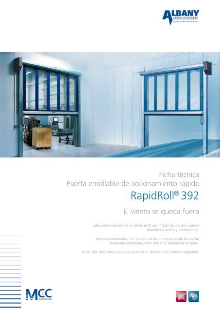 RapidRoll ® 392 (499 kB) - Albany Door Systems