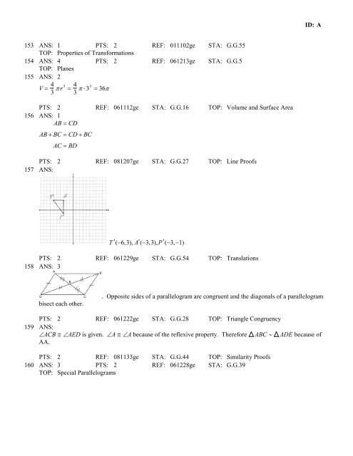 Geometry Regents at Random Worksheets - JMap