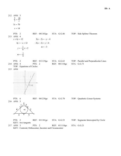 Geometry Regents at Random Worksheets - JMap